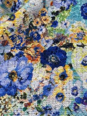 Floral Tweed Fabric with sequins - 2.5 yards